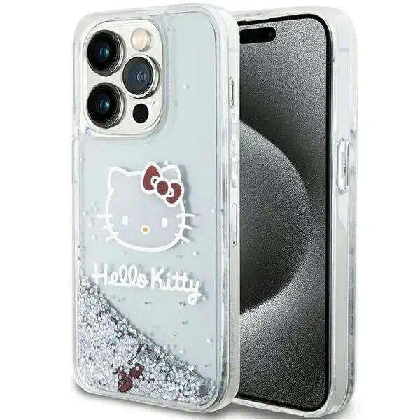 Hello Kitty Liquid Glitter Charms Kitty Head - iPhone 14 Pro Max telefontok
ezüst