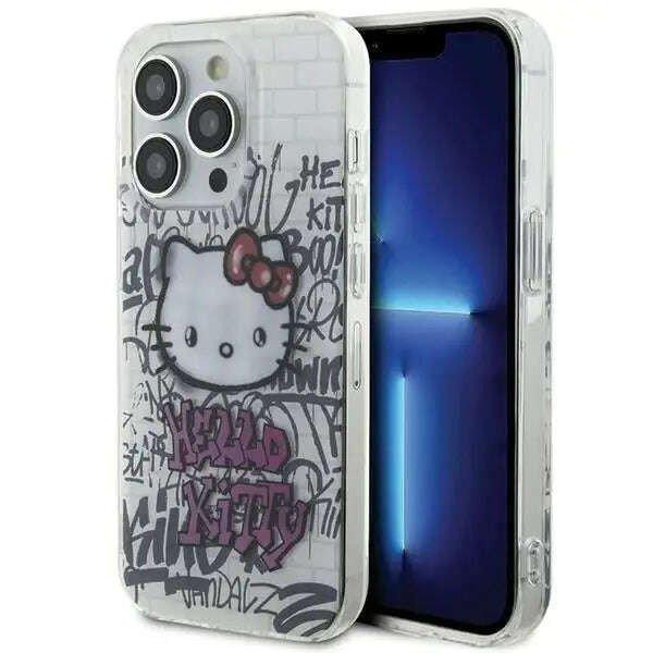 Hello Kitty IML Kitty On Bricks Graffiti - iPhone 15 Pro telefontok fehér