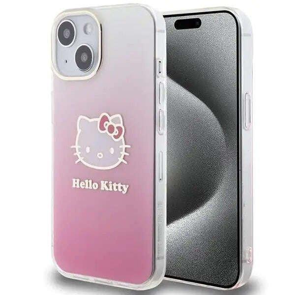 Hello Kitty IML Gradient Electrop Kitty Head - iPhone 15 telefontok pink