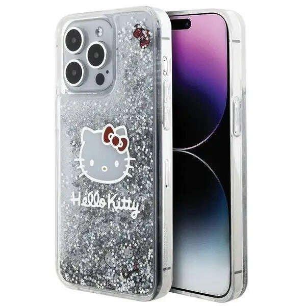 Hello Kitty Liquid Glitter Charms Kitty Head - iPhone 15 Pro Max telefontok
ezüst