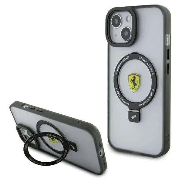 Ferrari Ring Stand MagSafe tok kompatibilis az iPhone 14 Plus / 15 Plus Clear
telefonnal