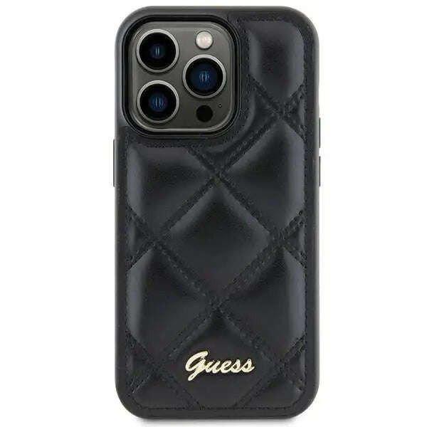 Guess Quilted Metal Logo - Samsung Galaxy S23 FE telefontok fekete