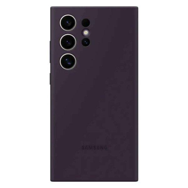 Samsung Galaxy S24 Ultra szilikon tok, Sötét lila