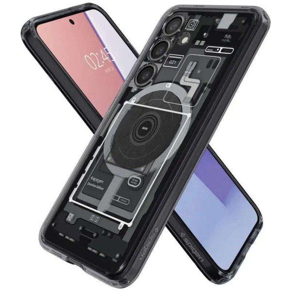 Ultra hibrid OneTap tok Samsung Galaxy S24-hez, Spigen, TPU, fekete/szürke