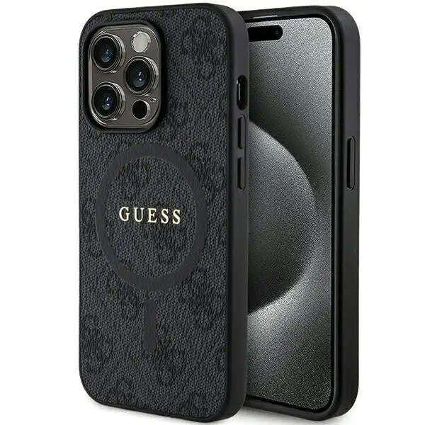 MagSafe telefontok, Guess, 4G kollekció, iPhone 14 Pro-val kompatibilis,
ökológiai bőr, fekete
