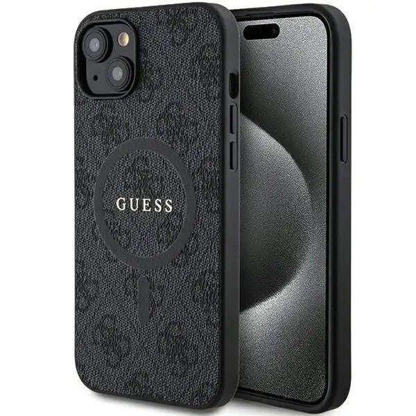 MagSafe telefontok, Guess, 4G kollekció, iPhone 15 Plus / 14 Plus kompatibilis,
ökológiai bőr, fekete