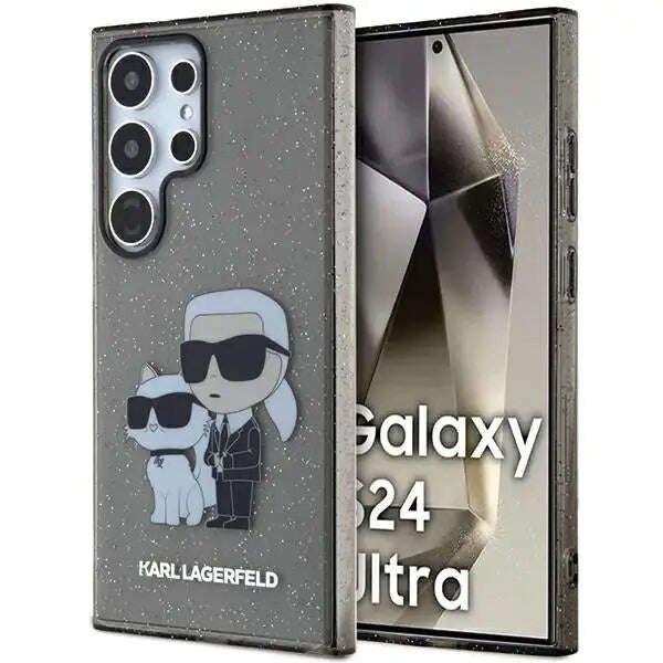Karl Lagerfeld Glitter Karl & Choupette telefontok, kemény tok, fekete, Samsung
Galaxy S24 Ultra