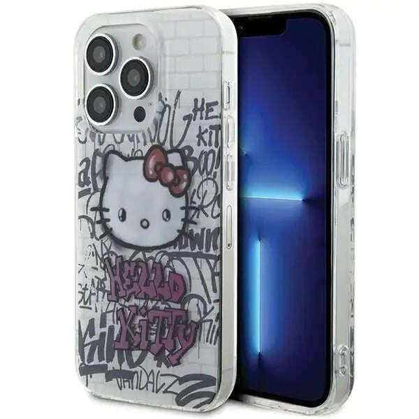 Hello Kitty IML Kitty On Bricks Graffiti - iPhone 13 Pro Max telefontok fehér