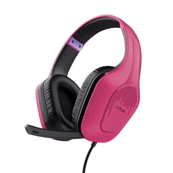Gaming headset Trust GXT 415P Zirox, mikrofon, rózsaszín