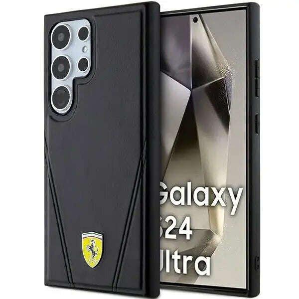 Samsung Galaxy S24 Ultra, Ferrari, TPU, fekete telefontok