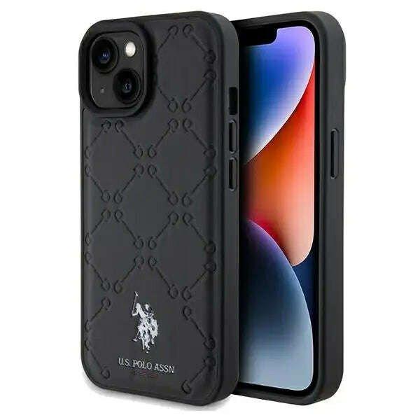 US Polo Assn Yoke Pattern - telefontok iPhone 15 fekete