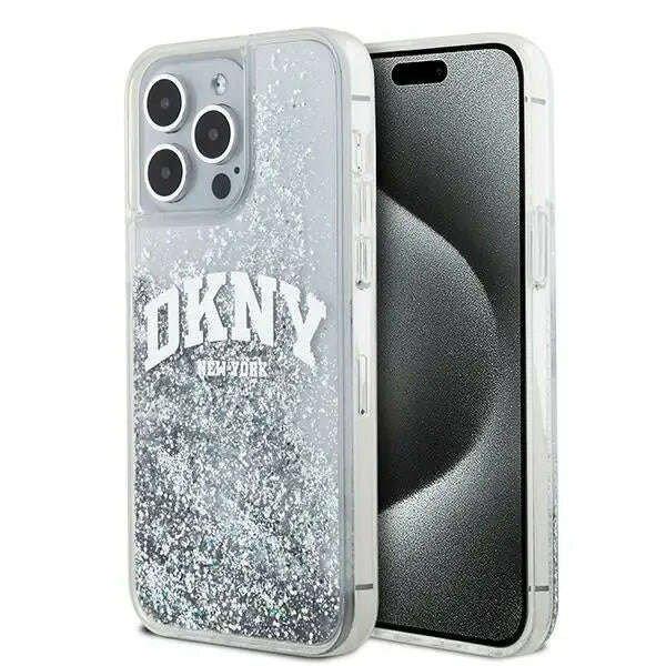 DKNY Liquid Glitter Big Logo tok, amely kompatibilis az iPhone 15 Pro White
telefonnal