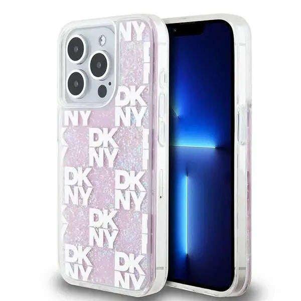 DKNY Liquid Glitter Multilogo tok, amely kompatibilis az iPhone 15 Pro Pink
telefonnal