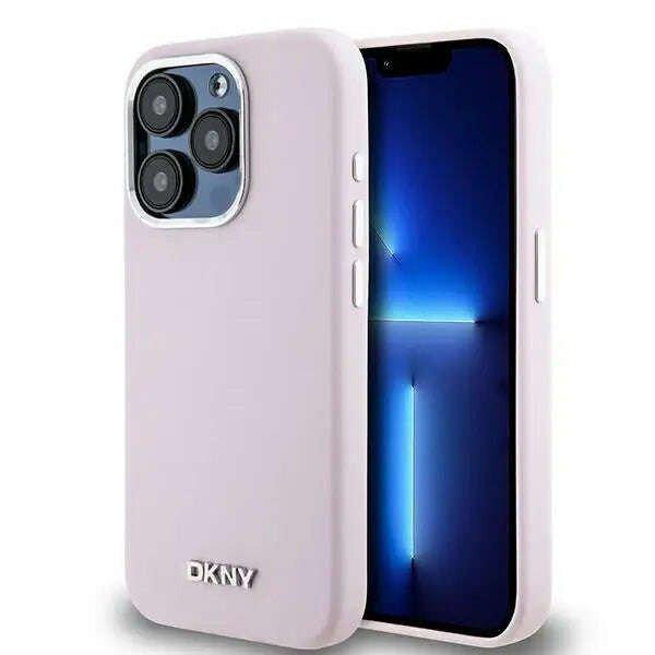 DKNY Liquid Silicone Small Metal Logó MagSafe tok kompatibilis iPhone 14 Pro
Pink telefonnal