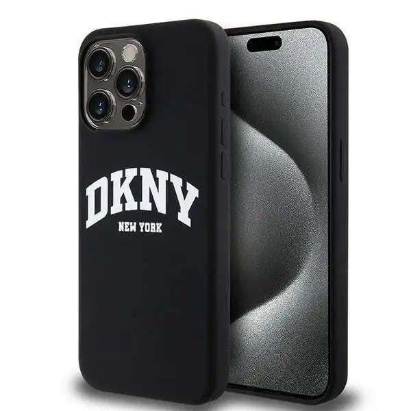 DKNY Liquid Silicone White Nyomtatott logóval ellátott MagSafe tok, amely
kompatibilis az iPhone 14 Pro Max Black készülékkel