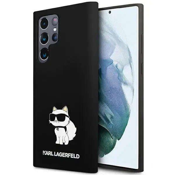 Telefontok, Karl Lagerfeld, Hard Case Silicone Choupette, kompatibilis a Galaxy
S24 Ultra készülékkel, fekete