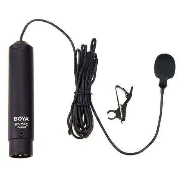 Boya BY-M4C Cardoid XLR Lavalier mikrofon, Fekete