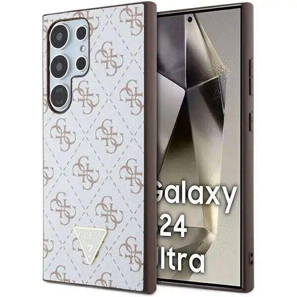 Telefontok Samsung Galaxy S24 Ultra - Guess 4G Triangle - fehér/barna -
hátlaptok