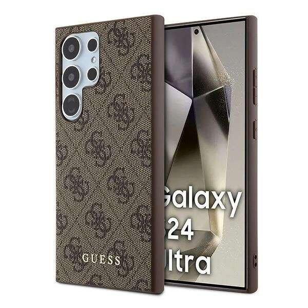 Guess 4G Metal Gold Logo tok Samsung Galaxy S24 Ultra - barna