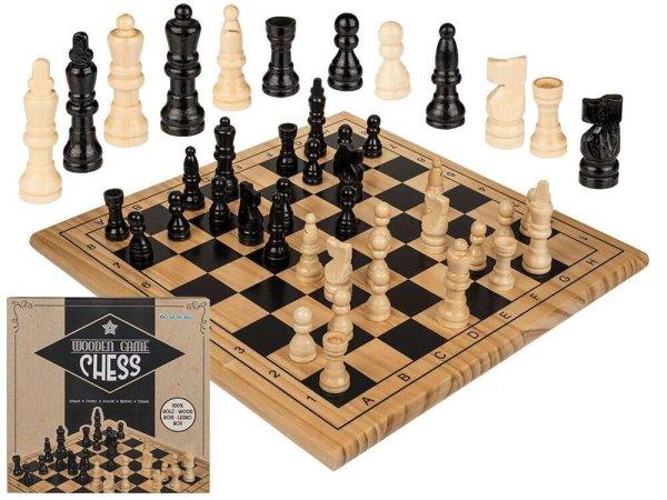 Fa társasjáték, sakk, kb. 28,5 x 28,5 cm,