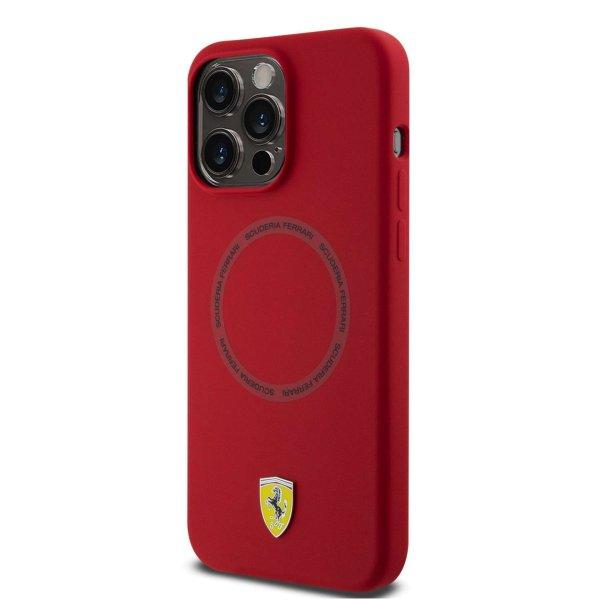 Ferrari Scuderia Apple iPhone 15 Pro Max MagSafe Tok - Piros