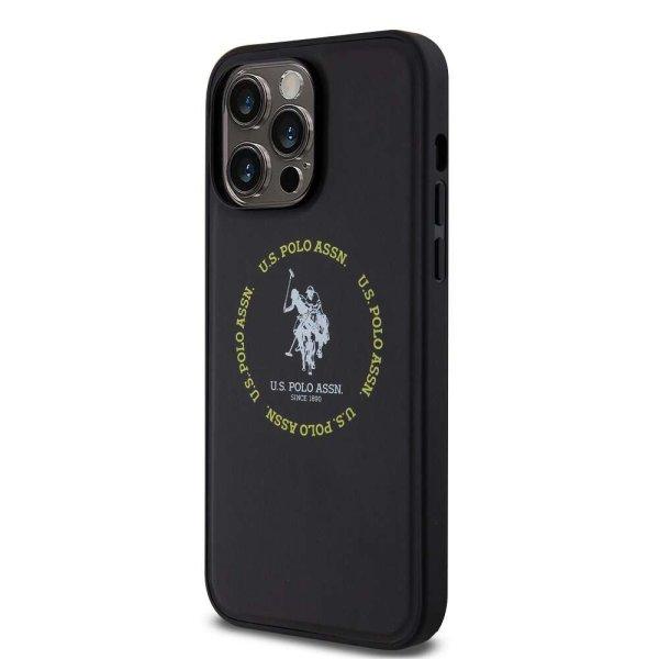 U.S. Polo iPhone 15 Pro Max Hátlapvédő Tok - Fekete