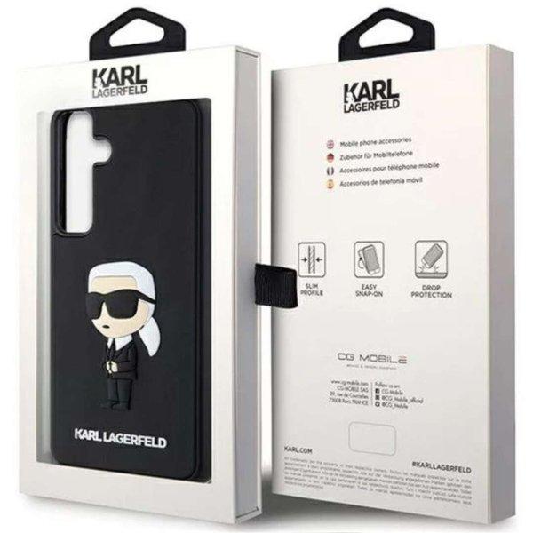 Karl Lagerfeld 3D Rubber Samsung Galaxy S24 Tok - Fekete/Mintás