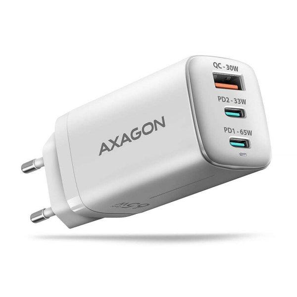 Axagon ACU-DPQ65W QC4 + USB-C PD hálózati töltő fehér (ACU-DPQ65W)