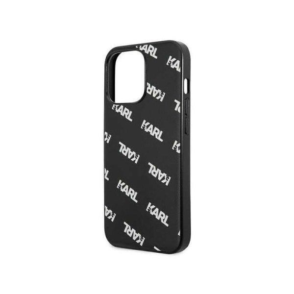 Karl Lagerfeld Allover Apple iPhone 13 Pro Műbőr Tok - Fekete/Mintás