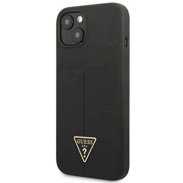 Guess Triangle Logo Apple iPhone 13 mini Szilikon Tok - Fekete