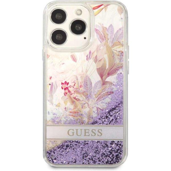Guess Liquid Glitter Flower Apple iPhone 14 Tok - Mintás