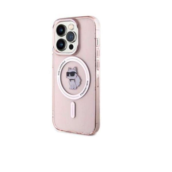 Karl Lagerfeld IML Choupette MagSafe Apple iPhone 15 Pro Max Tok - Rózsaszín