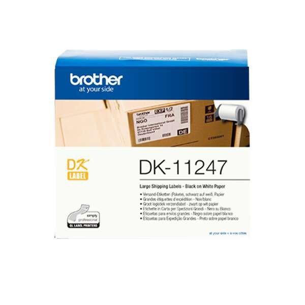 Brother szalag dk11247, fehér alapon fekete, 103mm x 164mm, 30.48m DK11247