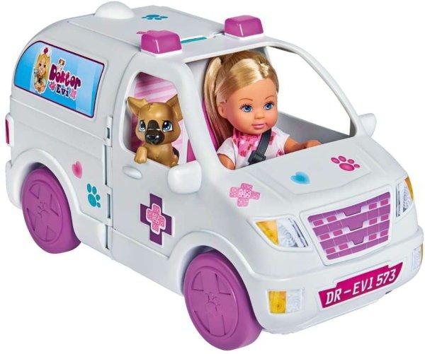 Simba Evi Love Doktor: Mobil állatkórház autó babával és kiegészítőkkel