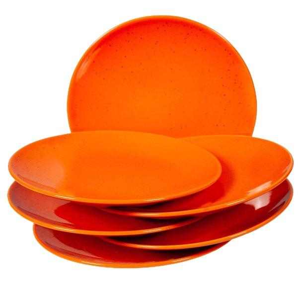 6 darabos Cesiro szett, pigmentált narancssárga, 20 cm-es desszert tányér