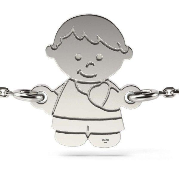 Karkötő ezüst nyaklánc modellel Gravírozott fiú