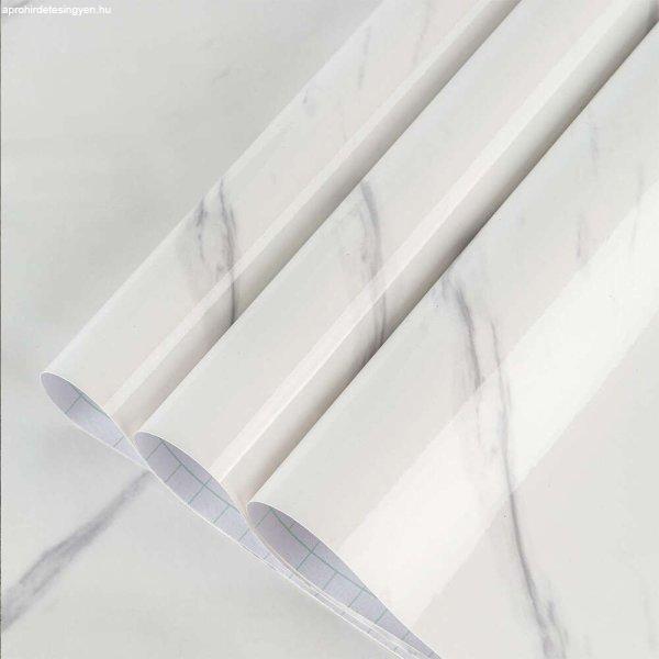 Dollcini Extra széles márvány gránit tapéta elefántcsont fehér világos
színű munkalap érintkező papír konyhai fürdőszoba öntapadó vízálló
márvány tapéta, 438231, Fehér fa