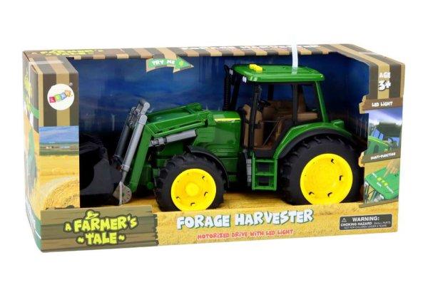 Mezőgazdasági traktor kotrógép nagy zöld fények hangzik 19688