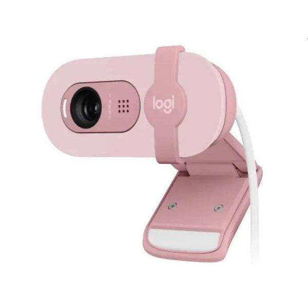 Logitech Brio 100 Full HD webkamera, automatikus fényegyensúly, mikrofon, LED,
USB-A, Rózsa