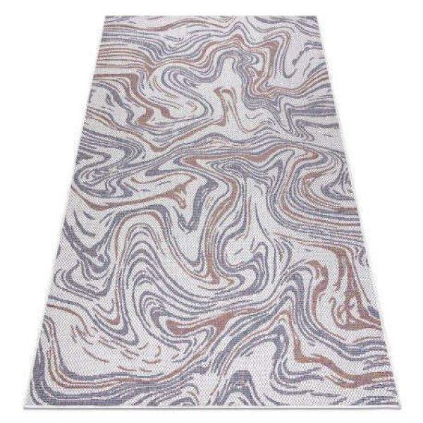 Fonott sizal szőnyeg SION Hullámok 2836 lapos szövött ecru / kék /
rózsaszín 180x270 cm