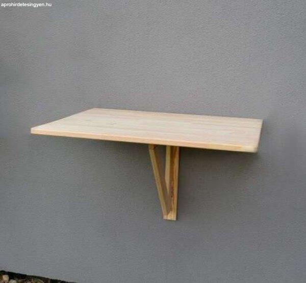 Falra szerelhető összecsukható fa asztal