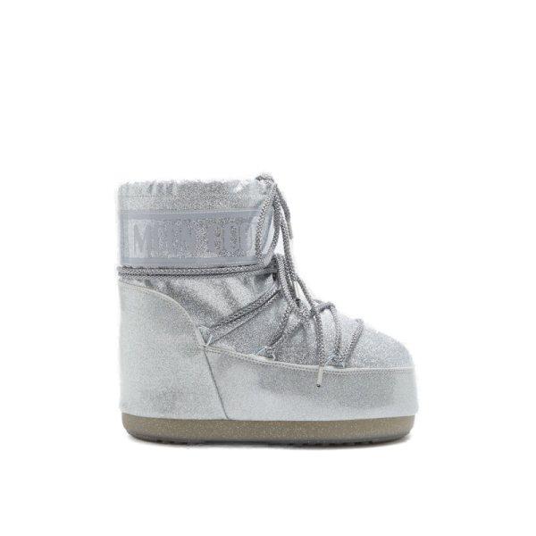 MOON BOOT-Icon Low Glitter silver