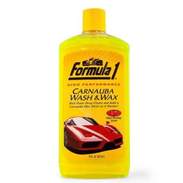 Formula 1, Carnauba Wash & Wax, Sampon+Wax, 473ml