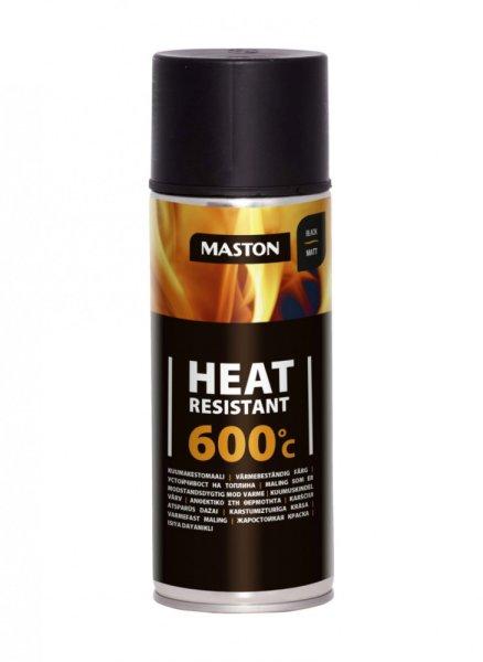 Maston, Festék, Fekete, Matt, Hőálló 600°C-ig, 400ml