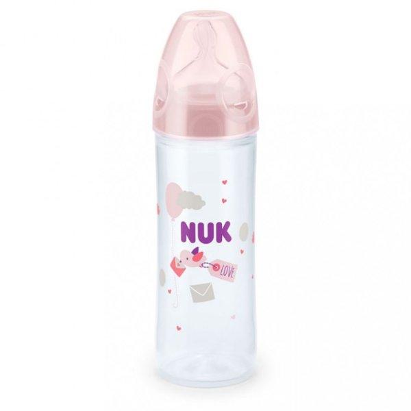 Baba cumisüveg NUK LOVE 250 ml, 6-18 h rózsaszín