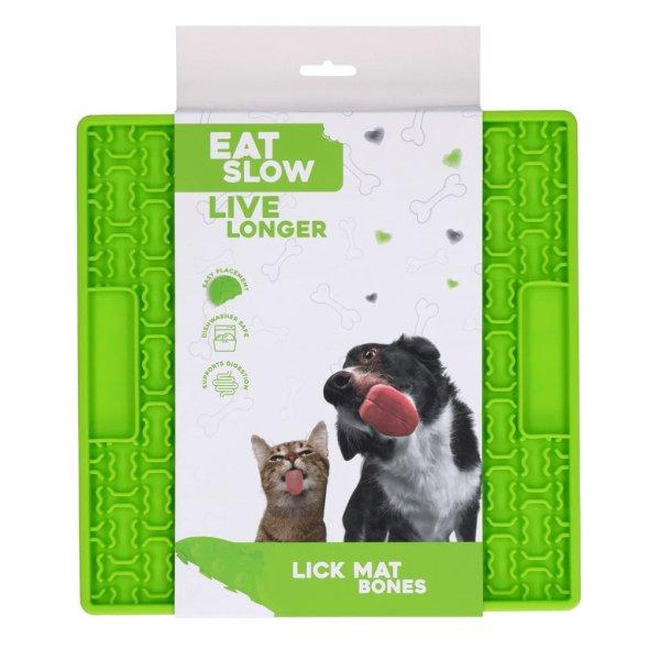 Eat Slow Live Longer Lick Mat Bones 5 színben