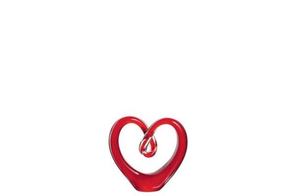 LEONARDO EMOZIONE szív alakú szobor 10cm piros
