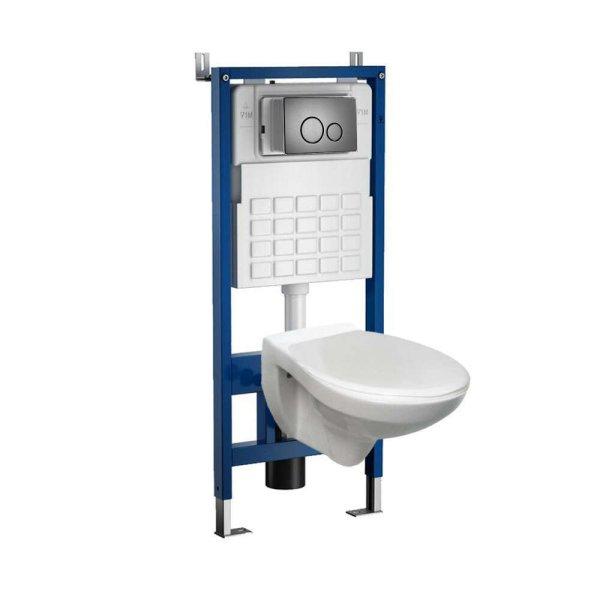 Roya Sydney 81GRE fehér fali WC szett, falba építhető wc tartállyal,
nyomólappal, wc ülőkével