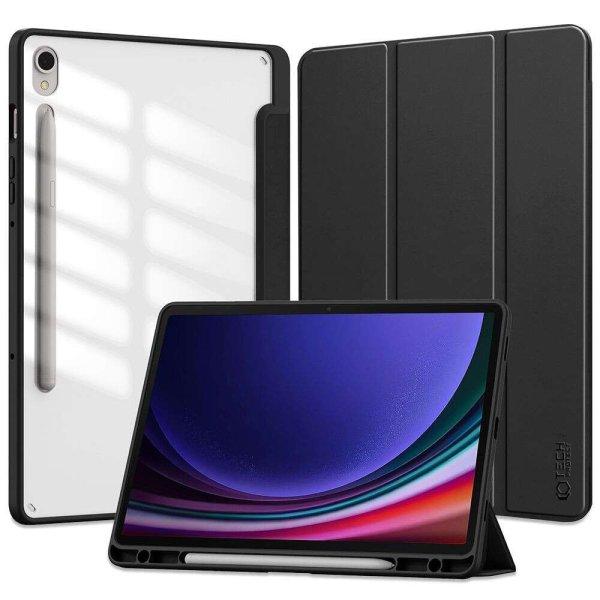Samsung Galaxy Tab S9 11.0 SM-X710 / X716B, mappa tok, közepesen ütésálló,
érintőceruza tartóval, átlátszó hátlap, Trifold, TP SC Pen Hybrid, fekete
(9319456604061)