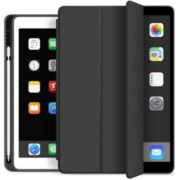 Apple iPad 10.2 (2019 / 2020 / 2021), mappa tok, Apple Pencil tartóval, Smart
Case, fekete (5906735415575)